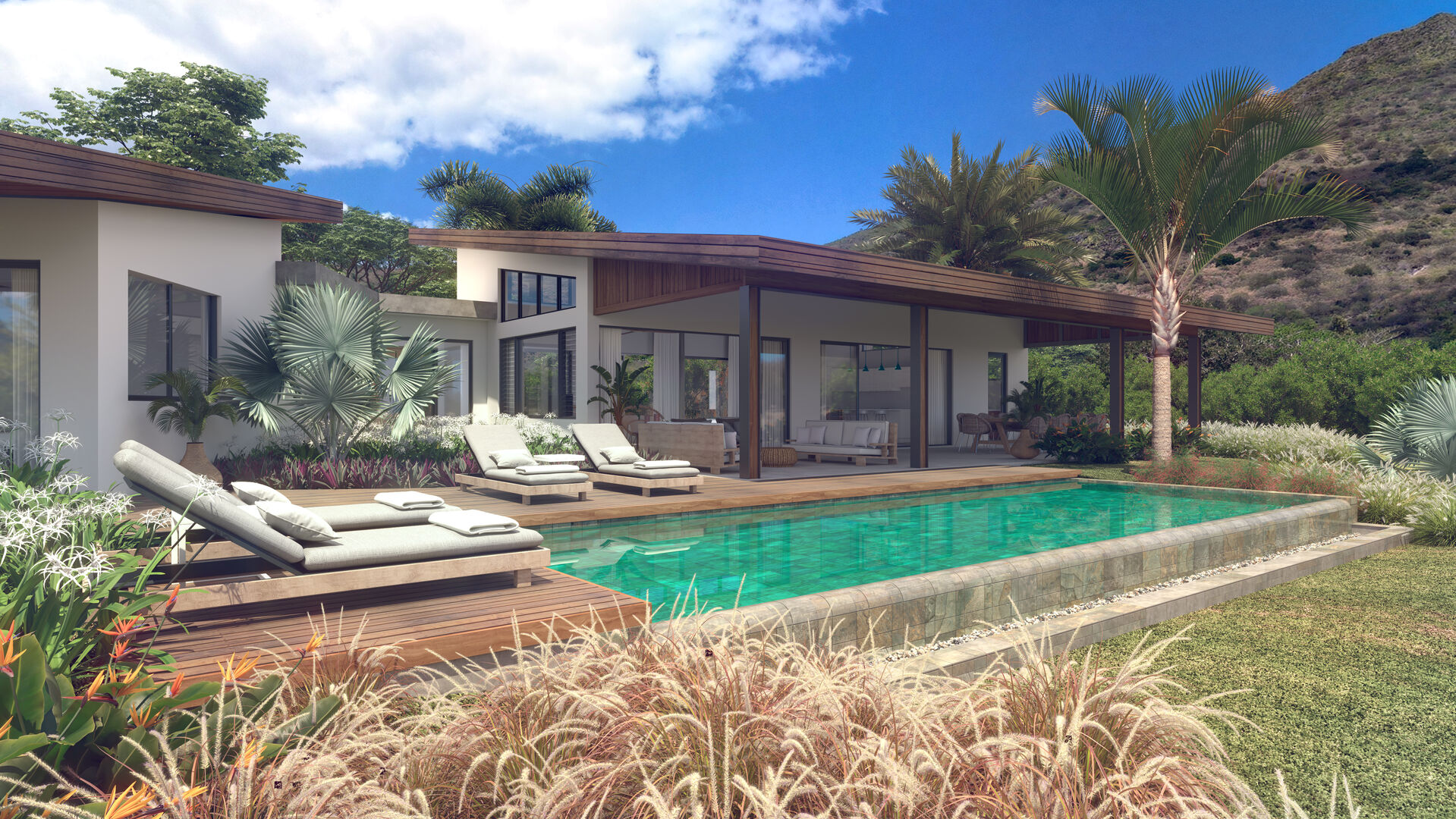 Villa à vendre à Tamarin 4 chambres avec piscine privée sur 1 300 m²