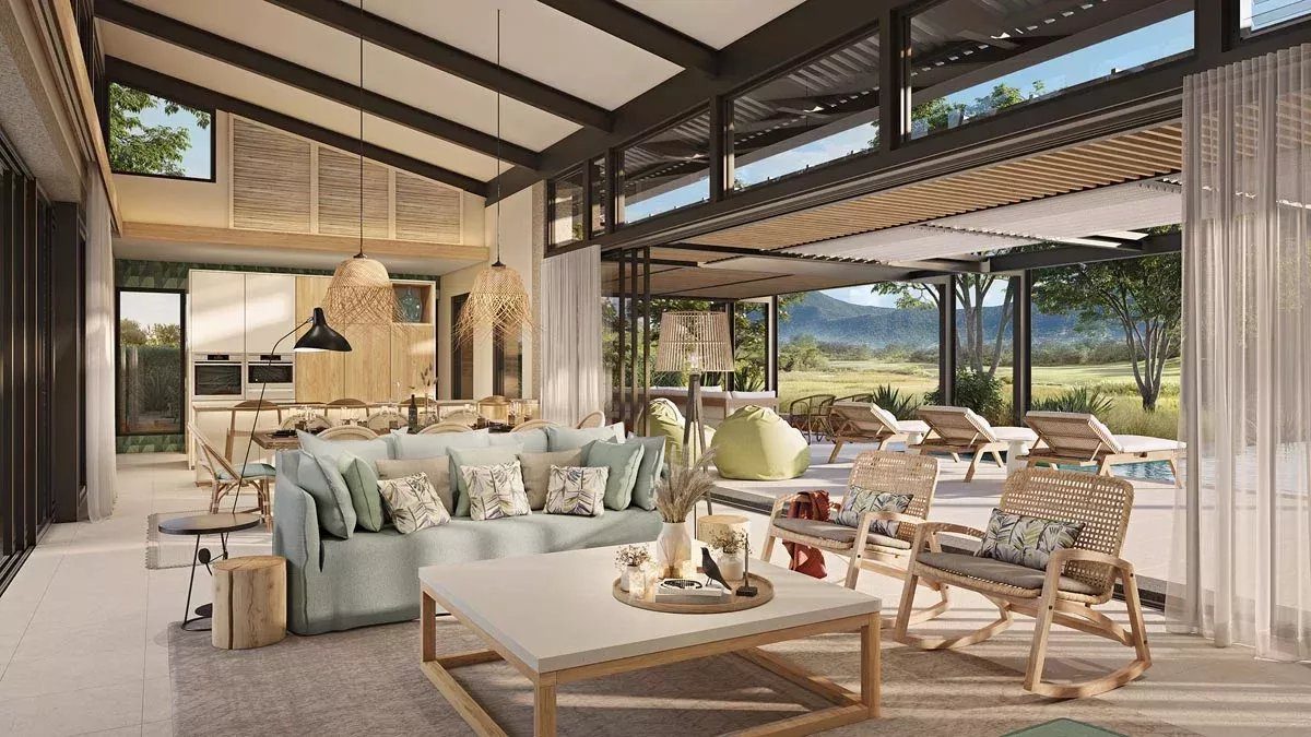 Villa éco-responsable 3 chambres à Tamarin face au golf à vendre