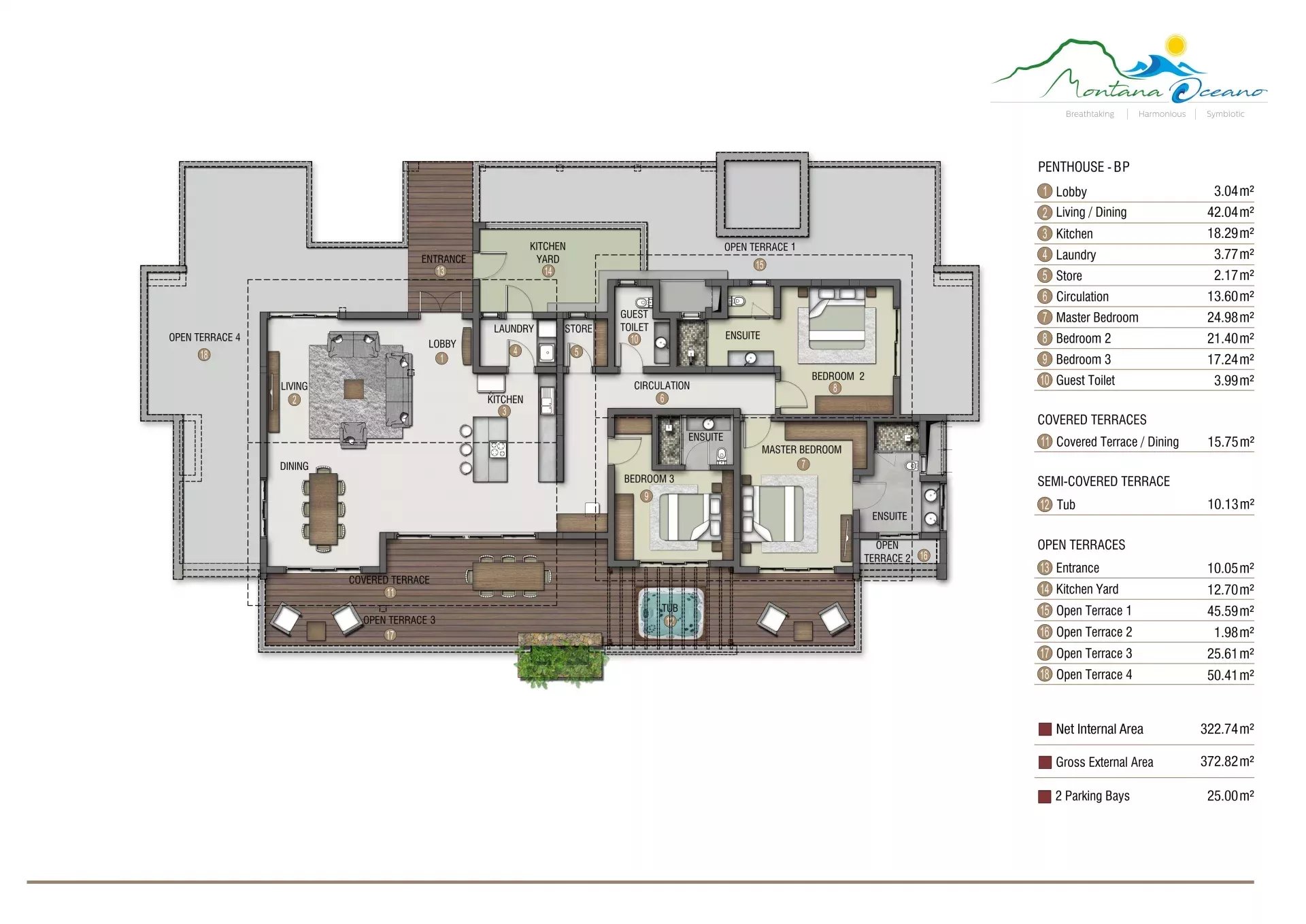 TAMARIN – SANS FRAIS D'AGENCE – Penthouse de prestige avec une vue extraordinaire