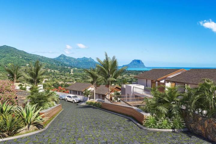 TAMARIN – NO AGENCY FEES – Luxurious 3-bedroom apartment on the heights with nature and ocean view for sale