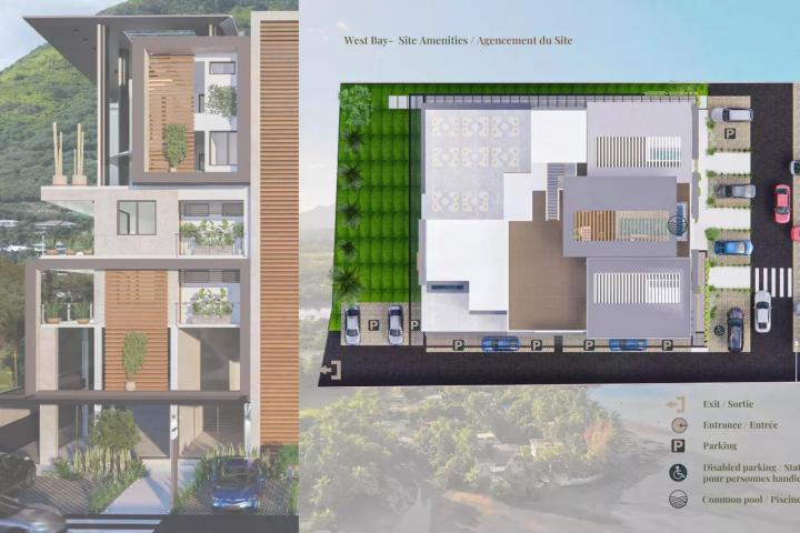 TAMARIN – Grand appartement moderne proche commerces à vendre