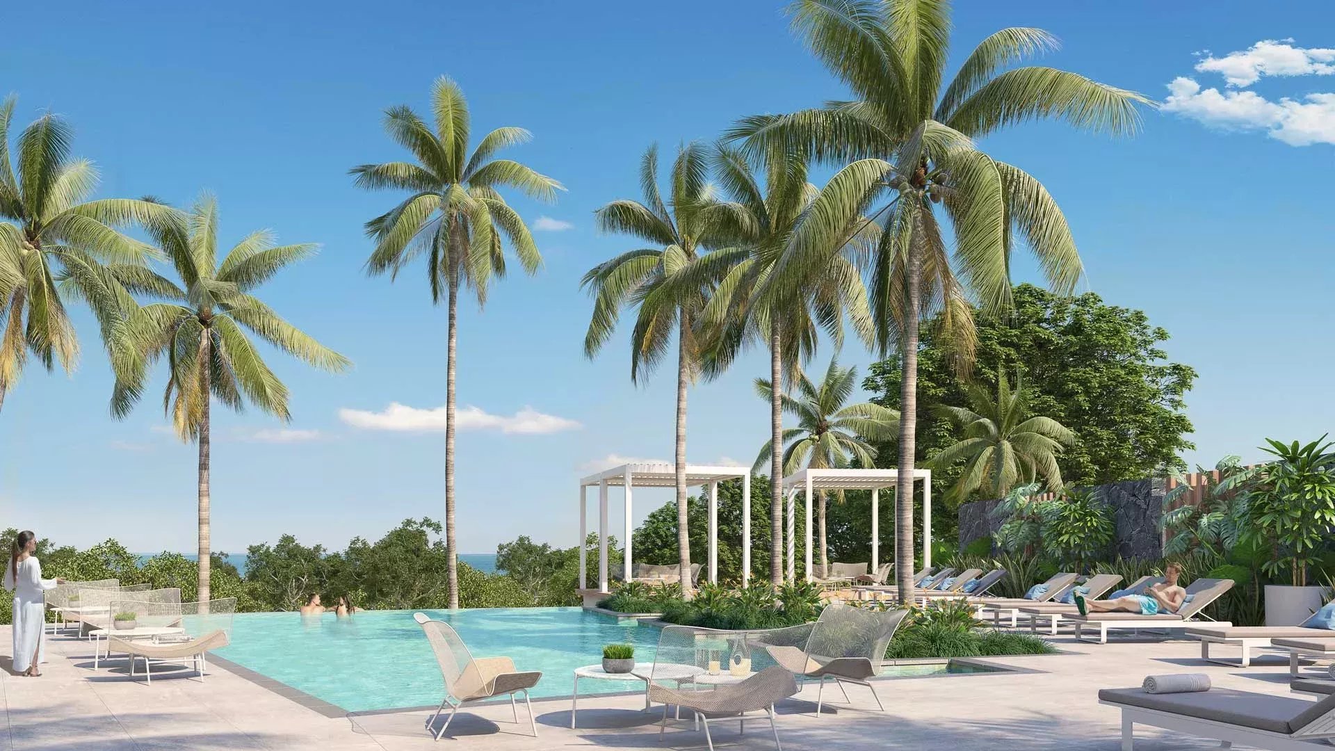 Penthouse with private pool and 180-degree panoramic ocean views