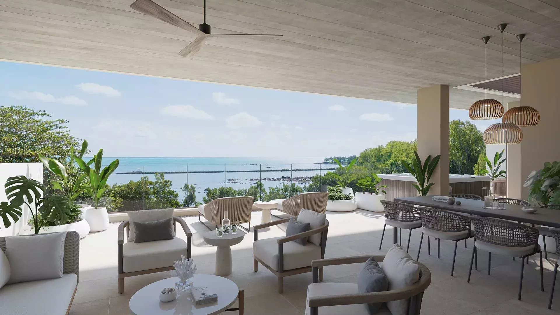 Penthouse avec piscine privée et vues panoramiques à 180° sur l'océan