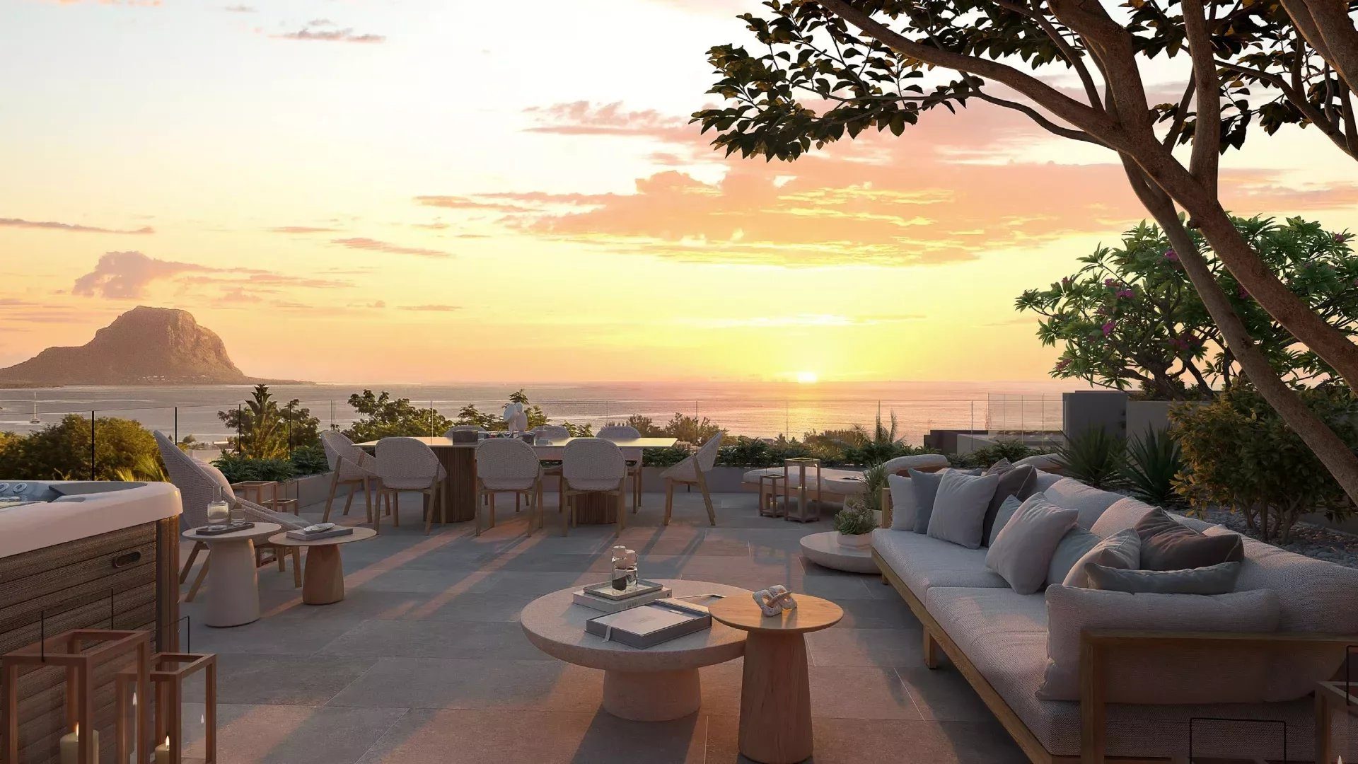 Un penthouse unique à Maurice – Vue extraordinaire, toit terrasse avec piscine à vendre à Rivière Noire