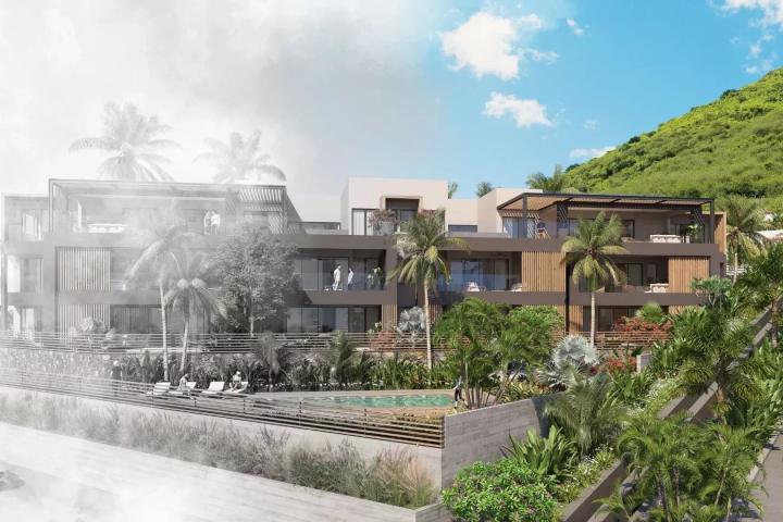 Appartement spacieux, moderne avec une vue Morne et jardin privé à vendre à Rivière Noire