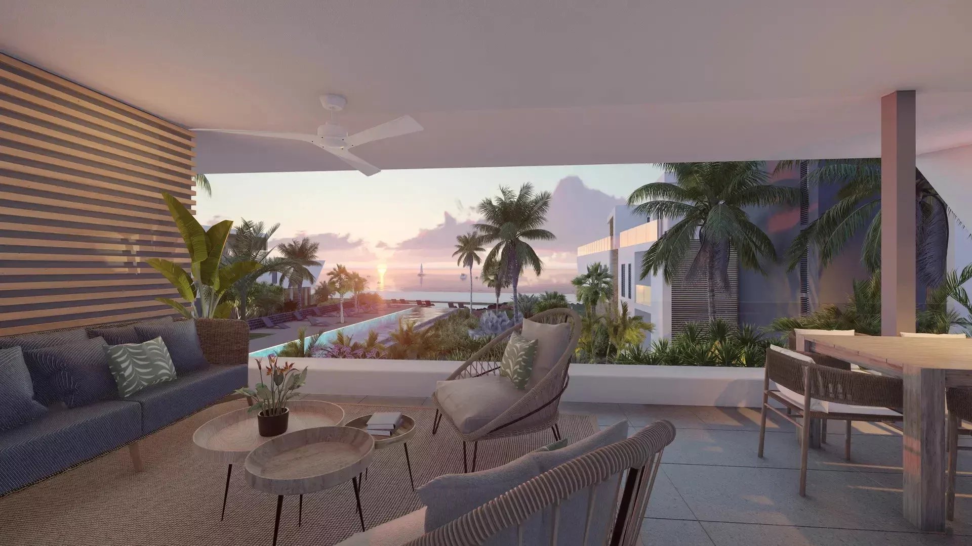 Appartement à vendre à Rivière Noire avec 3 chambres et piscine commune de 255m²