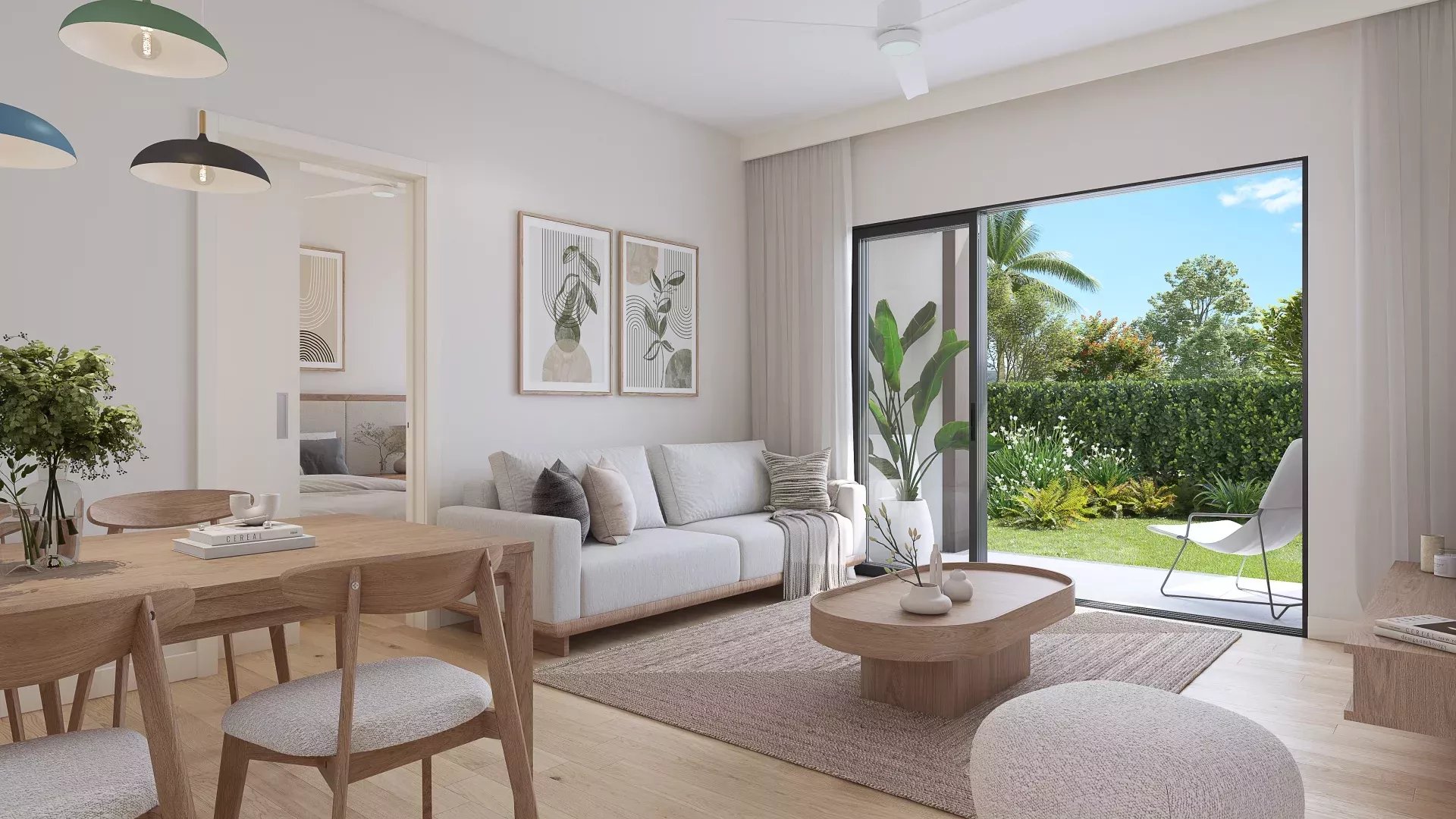 HAUTE RIVE - апартамент с 2 спальнями, общим бассейном и 60 м² жилой площади