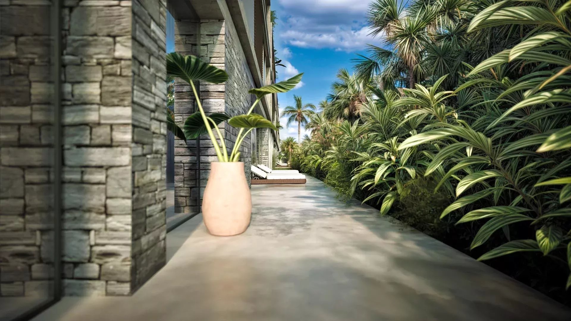 ROCHES NOIRES – Magnifique appartement de 3 chambres en rez de jardin