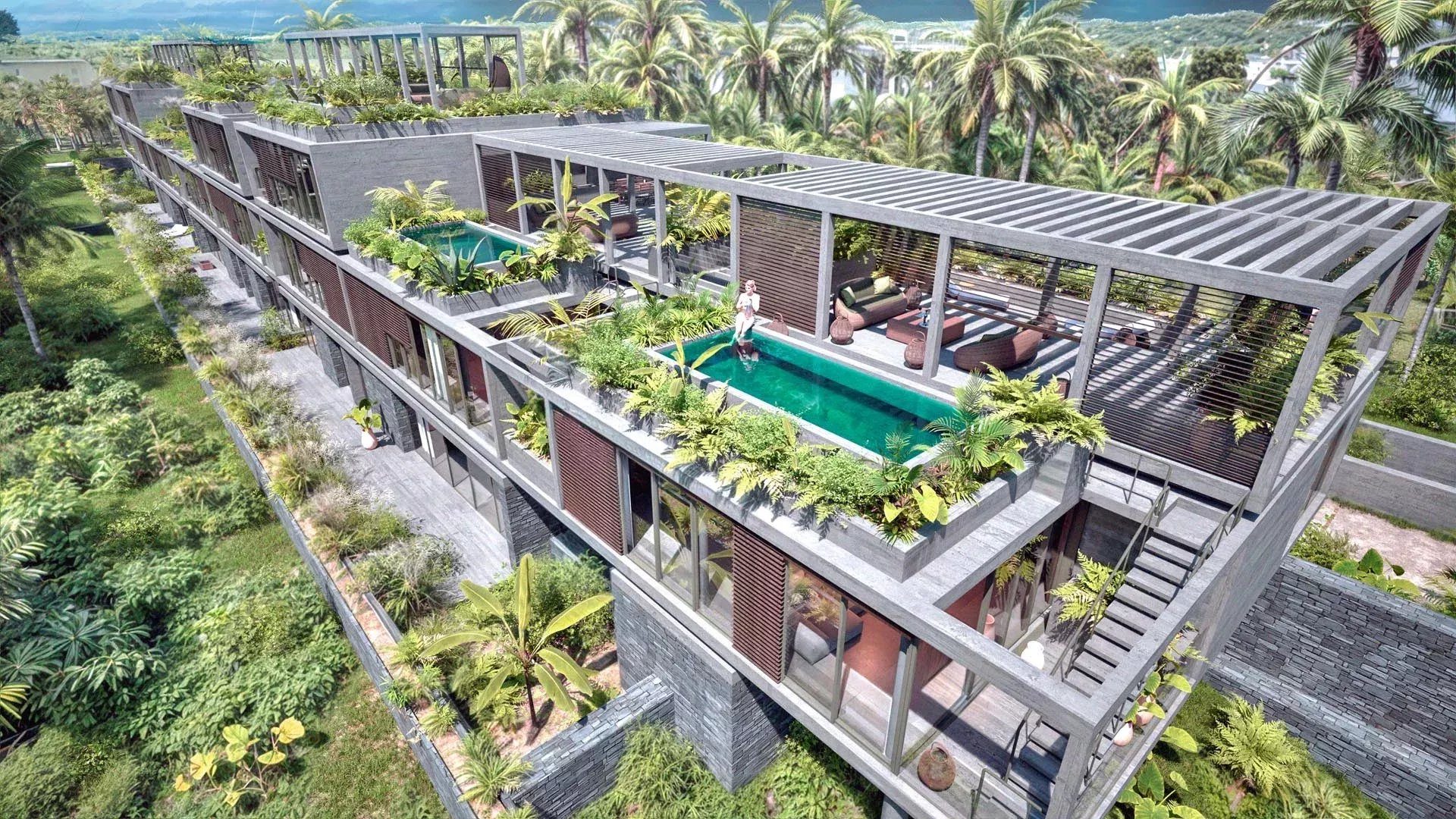 ROCHES NOIRES – l’élégance tropicale dans cette appartement 3 chambres avec rooftop et piscine à vendre