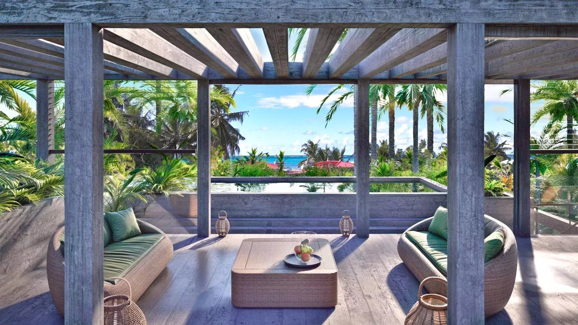 ROCHES NOIRES – l’élégance tropicale dans cette appartement 3 chambres avec rooftop et piscine à vendre