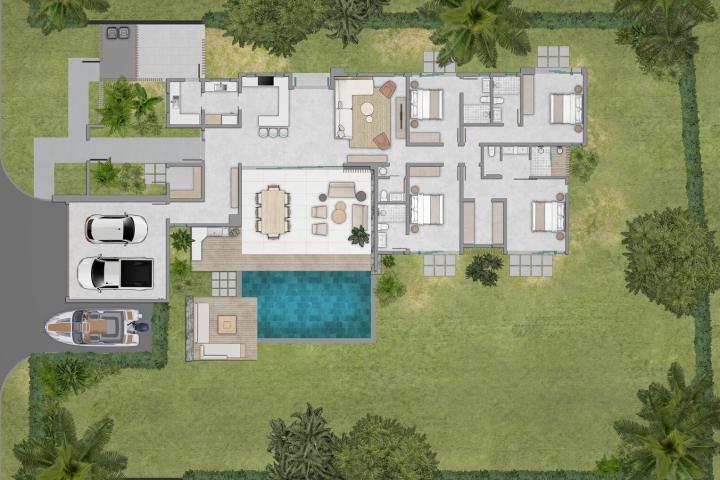 Villa contemporaine 4 chambres avec piscine à vendre à Rivière Noire