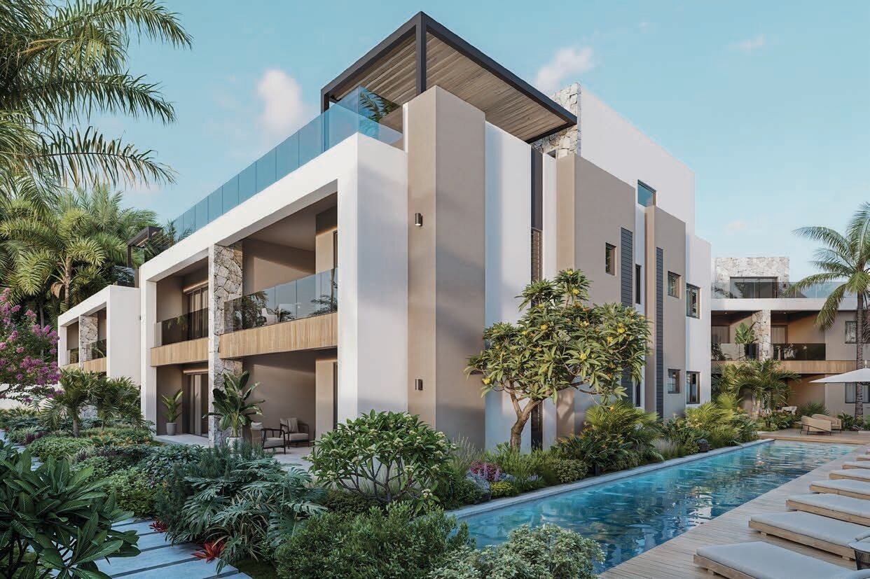 Appartement 1er étage avec vue mer et piscine commune à vendre à Tamarin