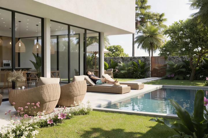 Contemporary villa in Rivière Noire in the heart of nature