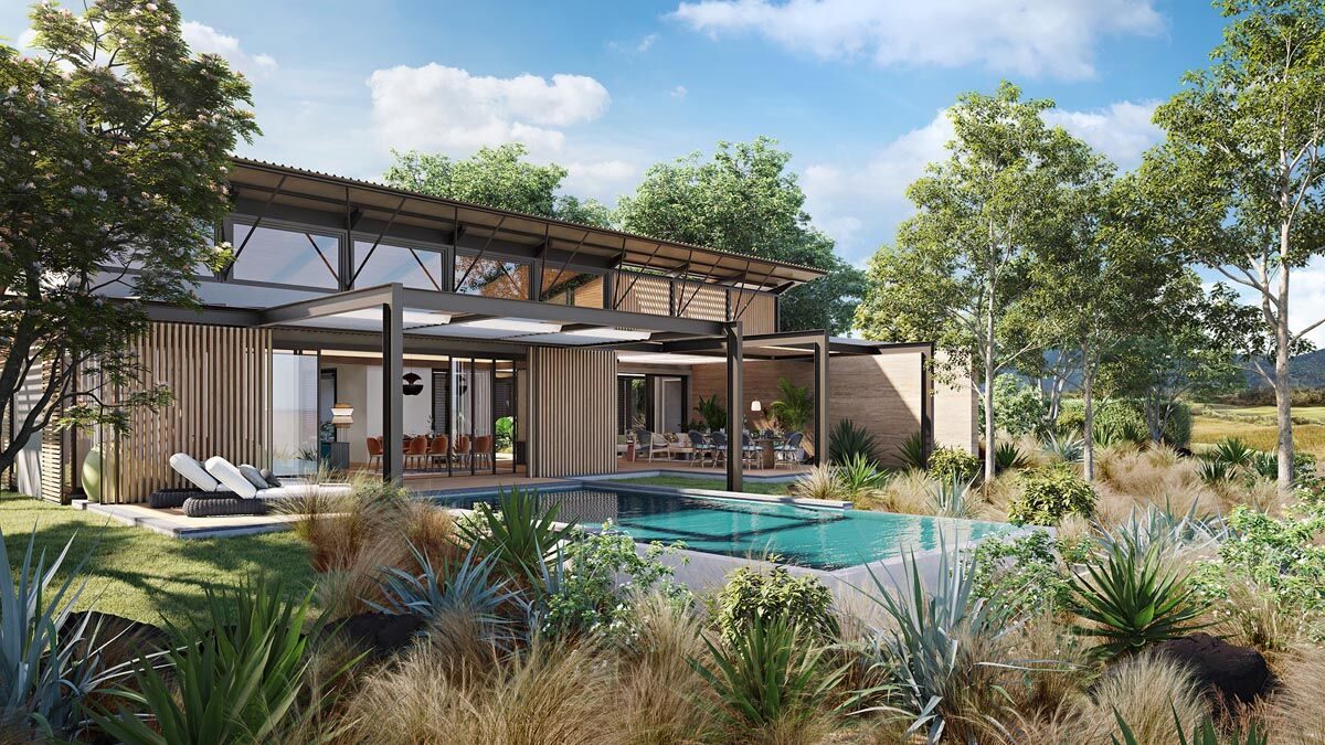 Villa éco-responsable 3 chambres à Tamarin face au golf à vendre