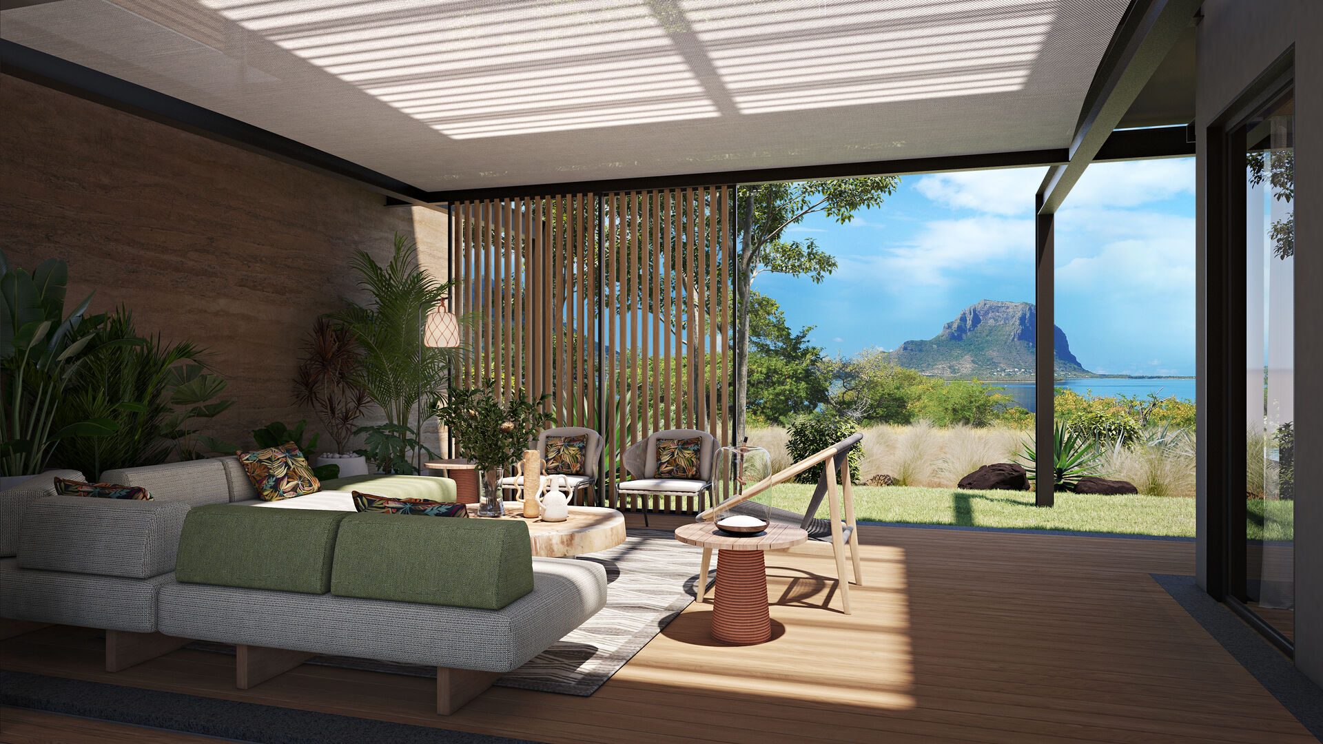 Villa éco-responsable 3 chambres à Tamarin face au golf à vendre