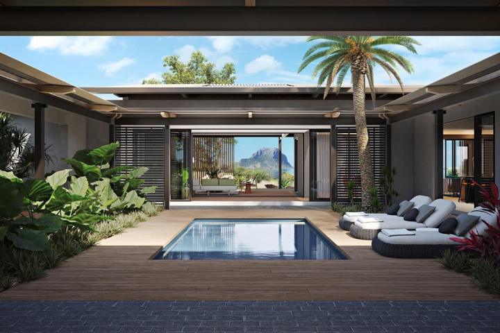 Villa éco-responsable 3 chambres à Tamarin face au golf à vendre