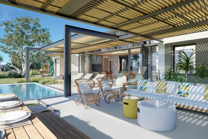 Villa éco-responsable 3 chambres à Tamarin face au golf à vendre