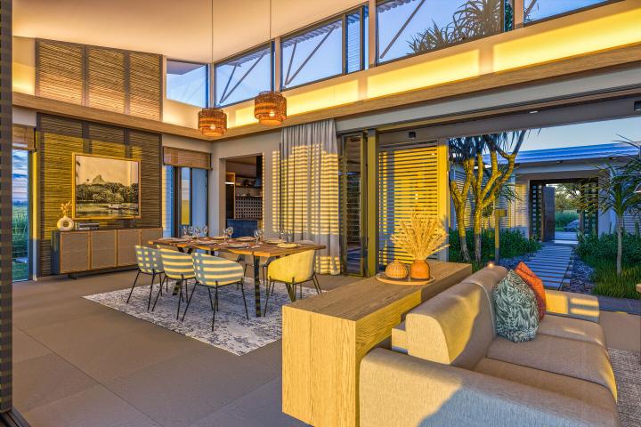 Villa éco-responsable 3 chambres à Tamarin face au golf à vendre