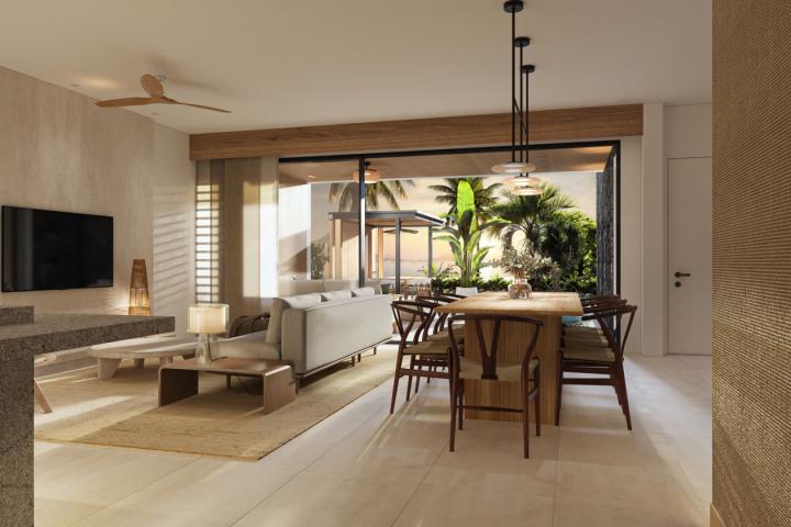 Villa pieds dans l’eau 4 suites face au Morne à vendre à Flic en Flac