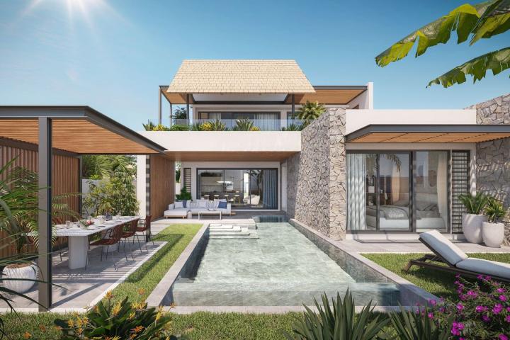 Villa pieds dans l’eau 4 suites face au Morne à vendre à Flic en Flac