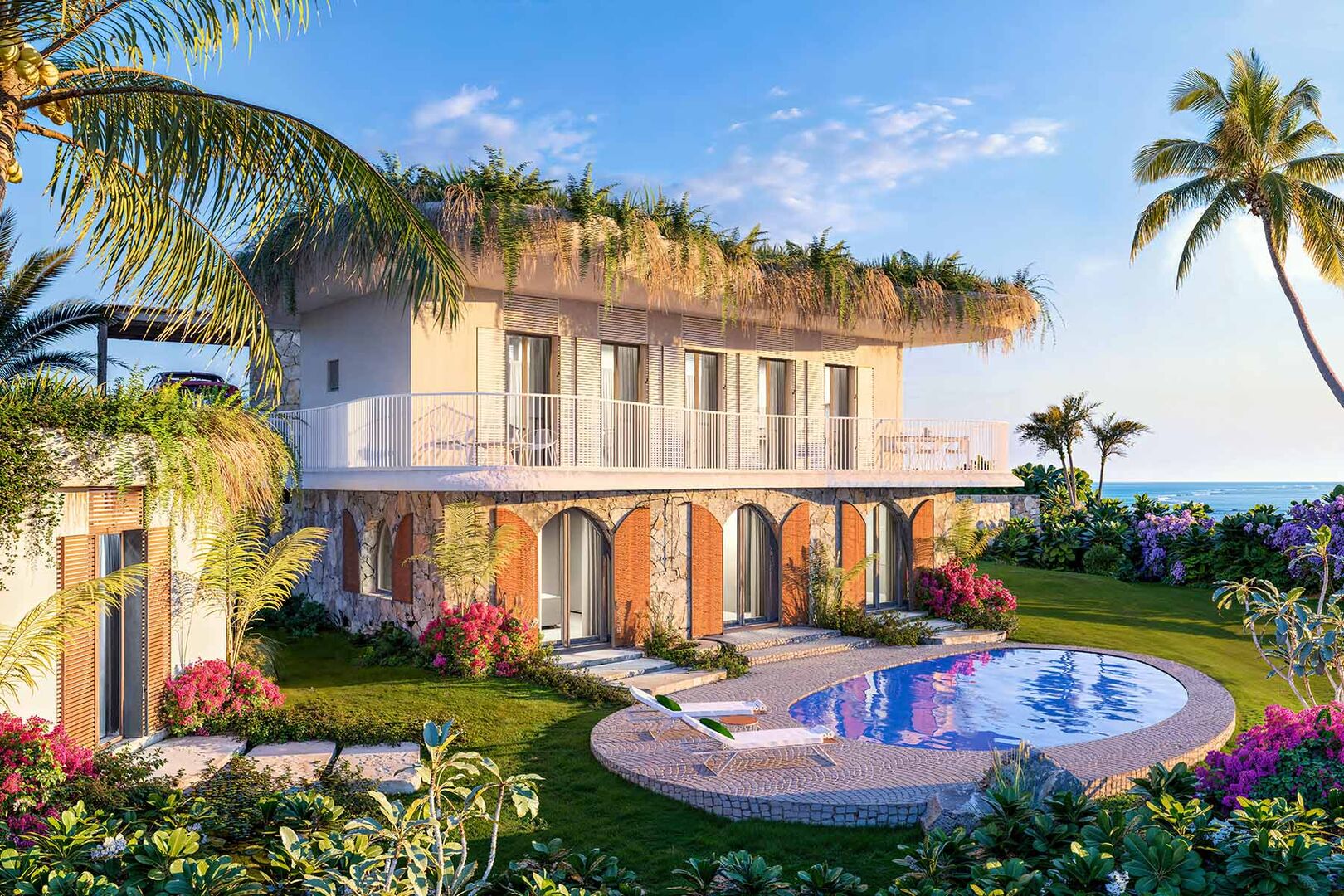 Bioclimatic 3-bedroom villa with pool in Baie du Cap