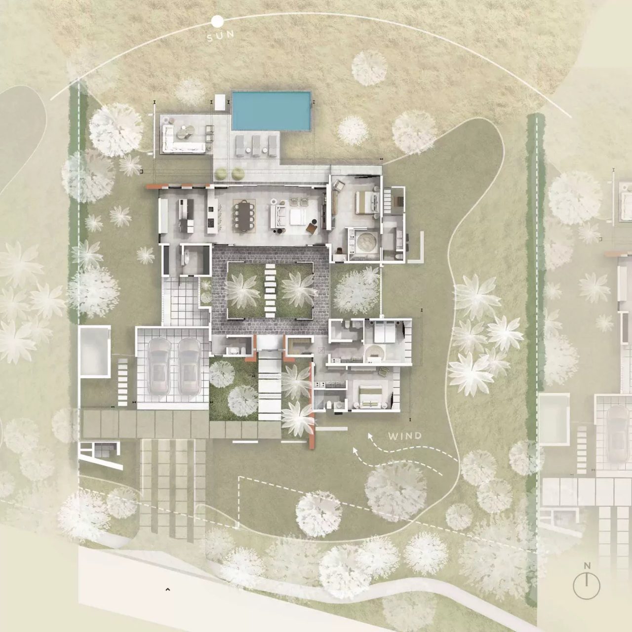 Villa éco-responsable 3 chambres à Tamarin face au golf à vendre
