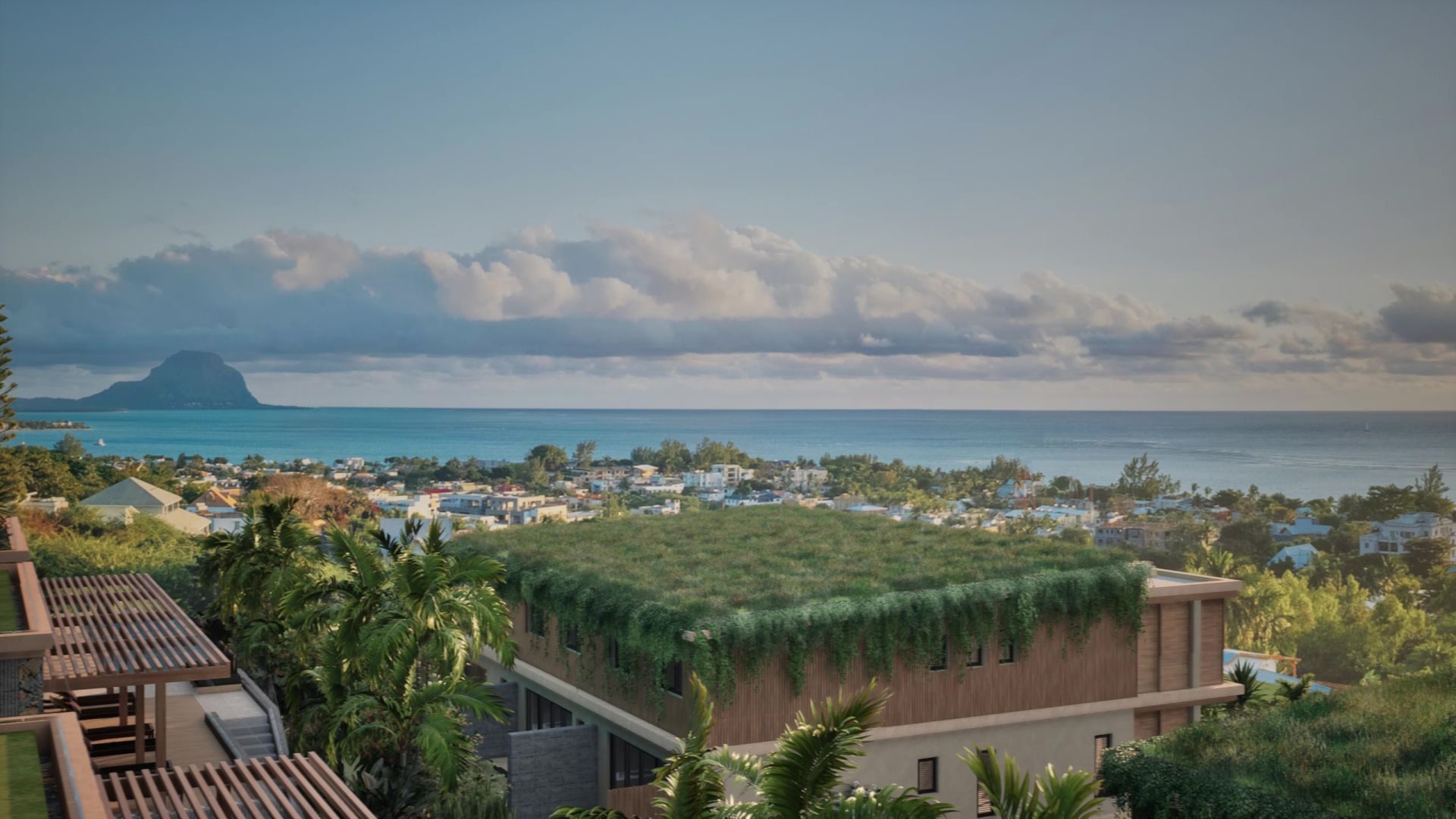 Appartement rez-de-chaussée 3 suites à vendre à Tamarin, vues mer et montagne
