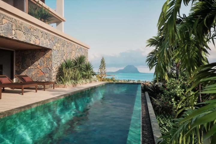 Appartement rez-de-chaussée 3 suites à vendre à Tamarin, vues mer et montagne
