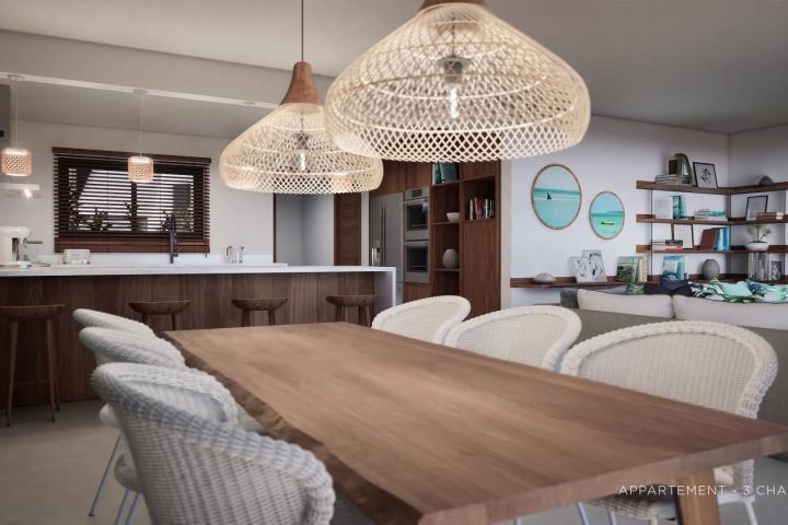 Appartement rez-de-chaussée 3 suites à vendre à Tamarin, vues mer et montagne