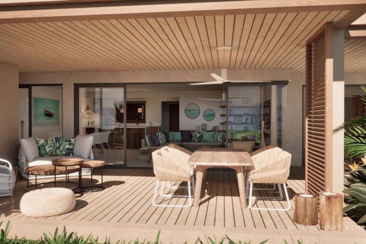 Appartement rez-de-chaussée 3 suites à vendre à Tamarin, vues mer et montagne