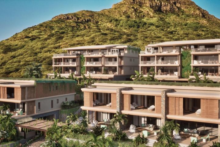 Triplex 3 chambres à vendre à Tamarin avec vue océan et jardins privatifs