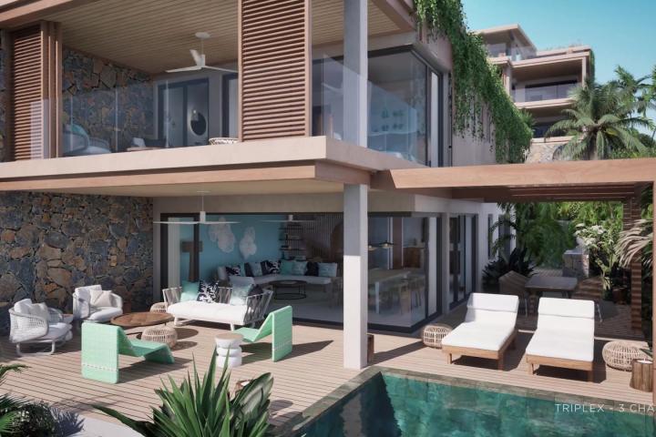 Triplex 3 chambres à vendre à Tamarin avec piscine privée et vue océan