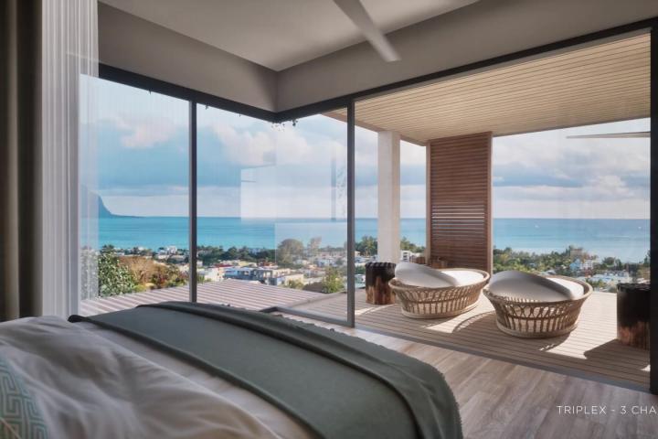 Triplex 3 chambres à vendre à Tamarin avec piscine privée et vue océan