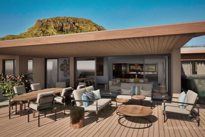 Penthouse 4 suites à vendre à Tamarin avec piscine et vue sur le lagon