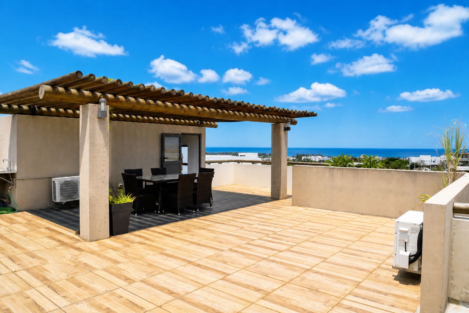 Appartement 3 chambres avec rooftop vue mer à Flic en Flac