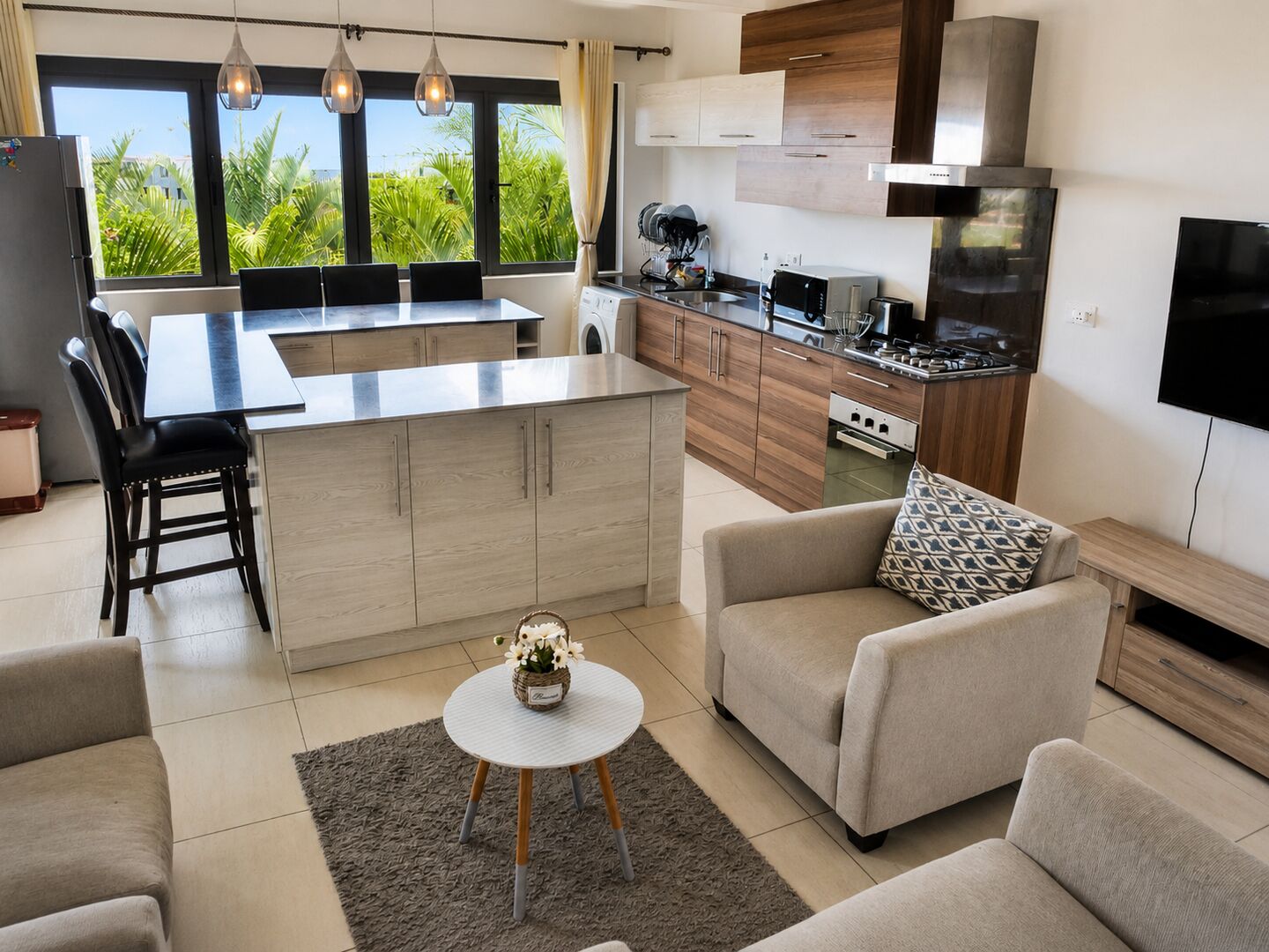 Appartement 3 chambres avec rooftop vue mer à Flic en Flac