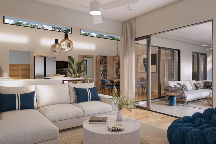 Villa neuve 3 chambres sur plan à vendre à Piton dans un domaine résidentiel