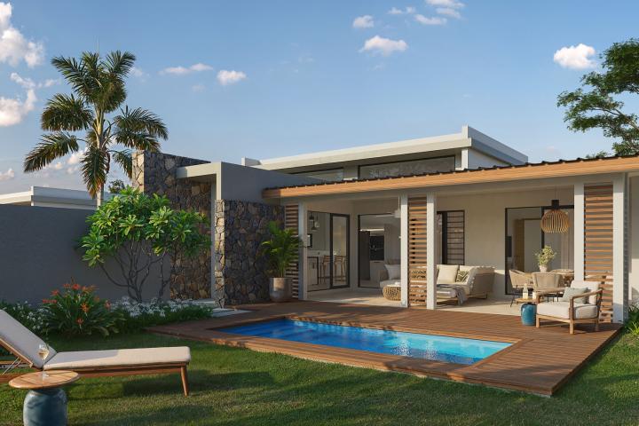 Villa neuve 3 chambres sur plan à vendre à Piton dans un domaine résidentiel