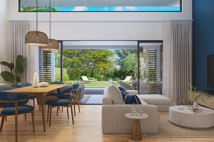 Villa neuve 3 chambres sur plan à vendre à Piton dans un domaine résidentiel