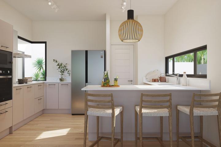 Villa neuve 3 chambres sur plan à vendre à Piton dans un domaine résidentiel