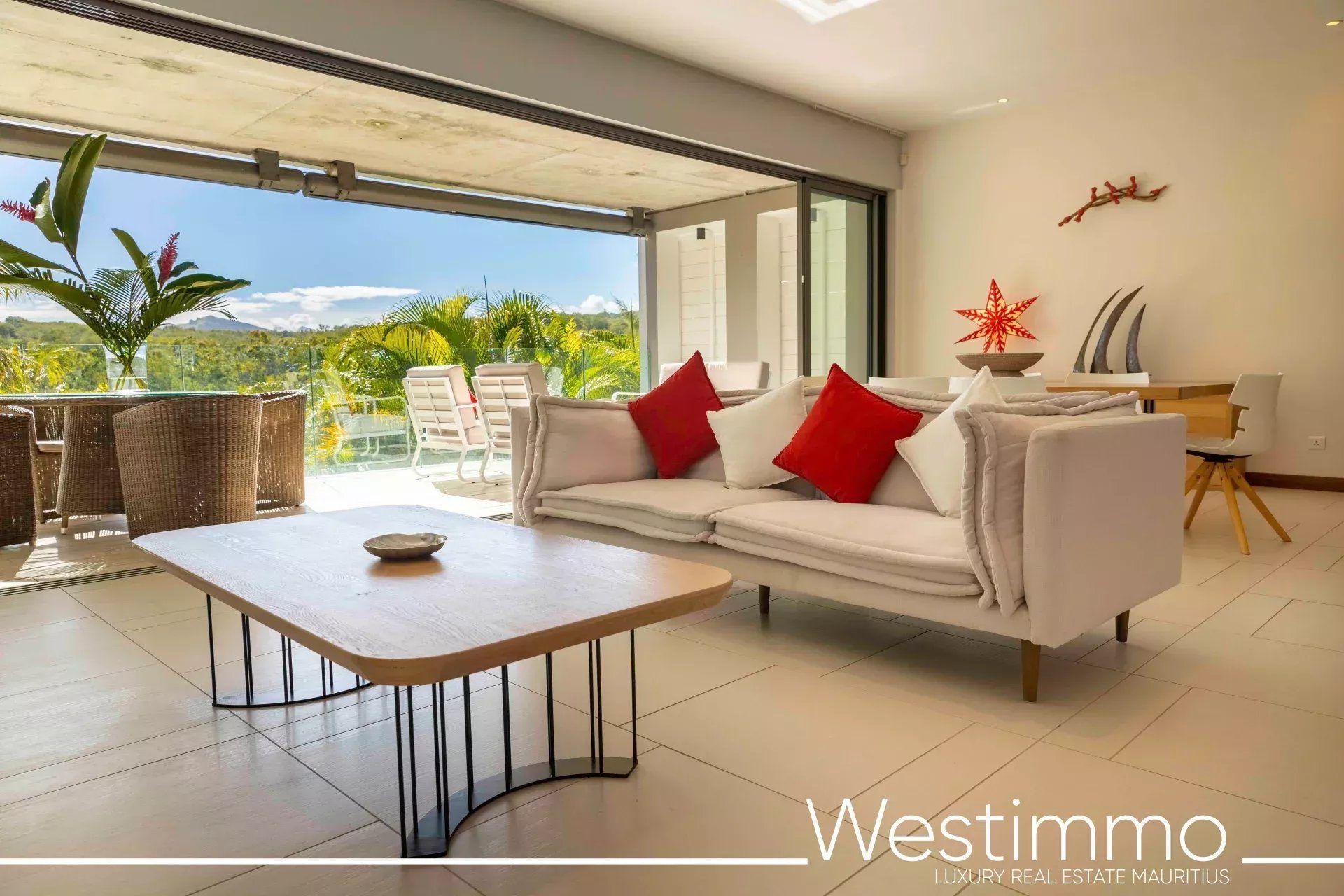 Appartement meublé 3 chambres avec terrasse à louer à l’Île Maurice à Ilot Fortier