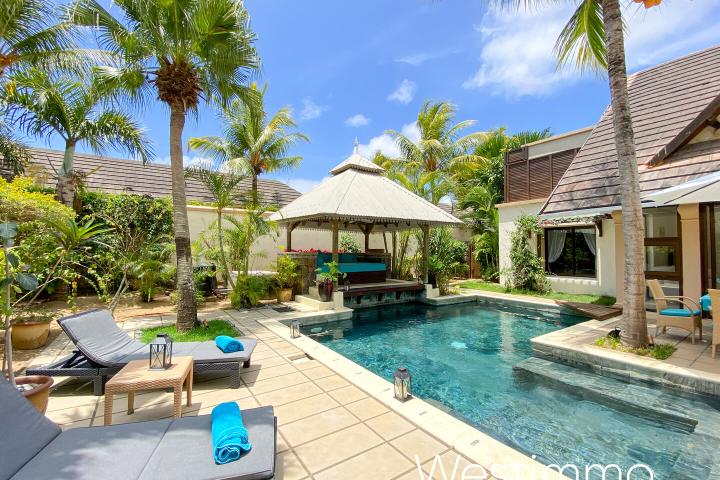 Villa balinaise 3 chambres avec piscine à louer à Pereybère – complexe sécurisé