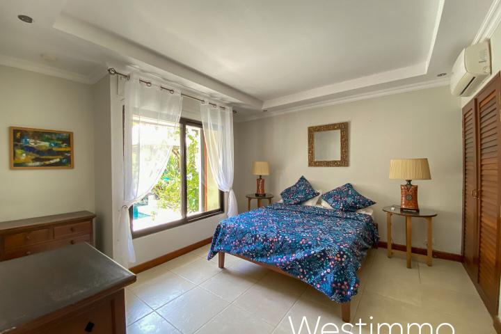 Villa balinaise 3 chambres avec piscine à louer à Pereybère – complexe sécurisé