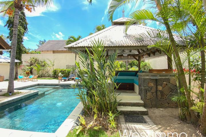 Villa balinaise 3 chambres avec piscine à louer à Pereybère – complexe sécurisé