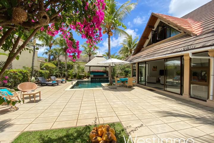 Villa balinaise 3 chambres avec piscine à louer à Pereybère – complexe sécurisé