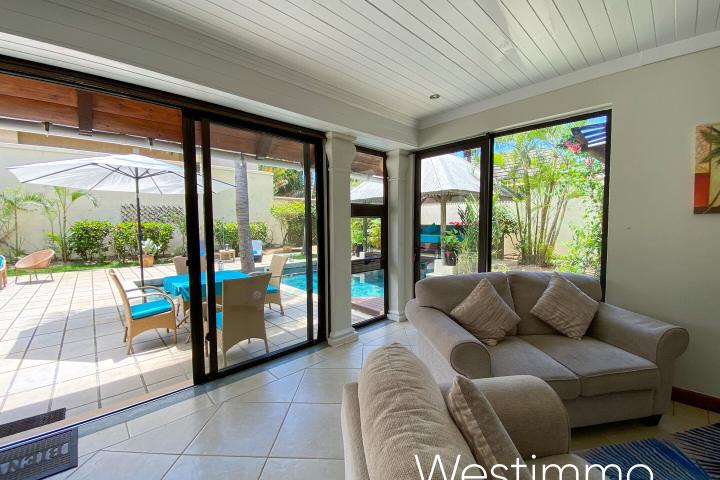 Villa balinaise 3 chambres avec piscine à louer à Pereybère – complexe sécurisé