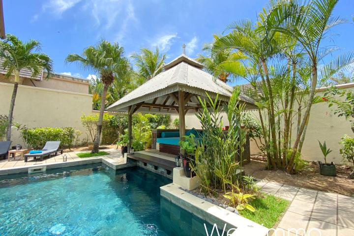 Villa balinaise 3 chambres avec piscine à louer à Pereybère – complexe sécurisé