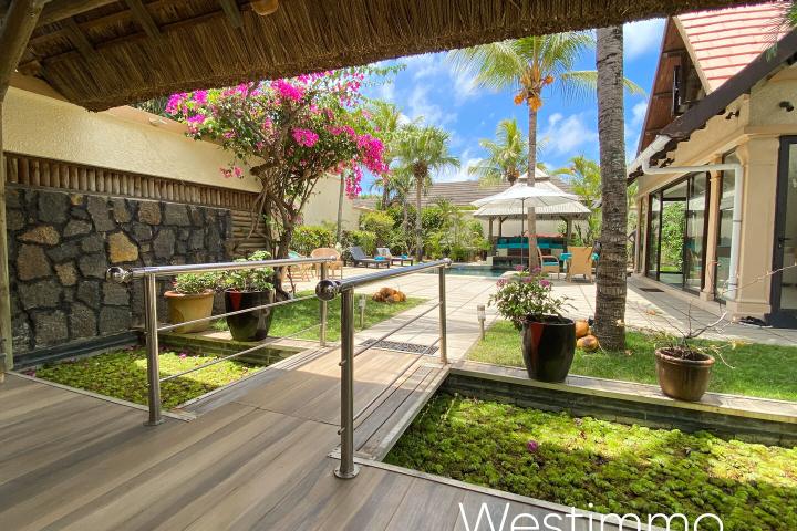 Villa balinaise 3 chambres avec piscine à louer à Pereybère – complexe sécurisé