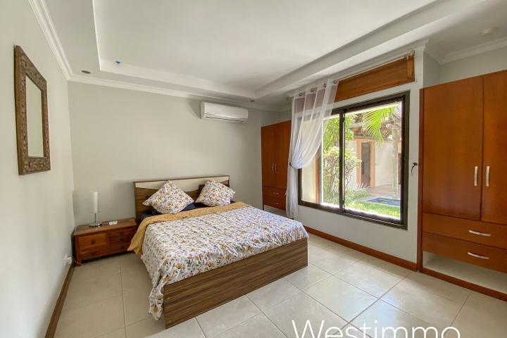 Villa balinaise 3 chambres avec piscine à louer à Pereybère – complexe sécurisé